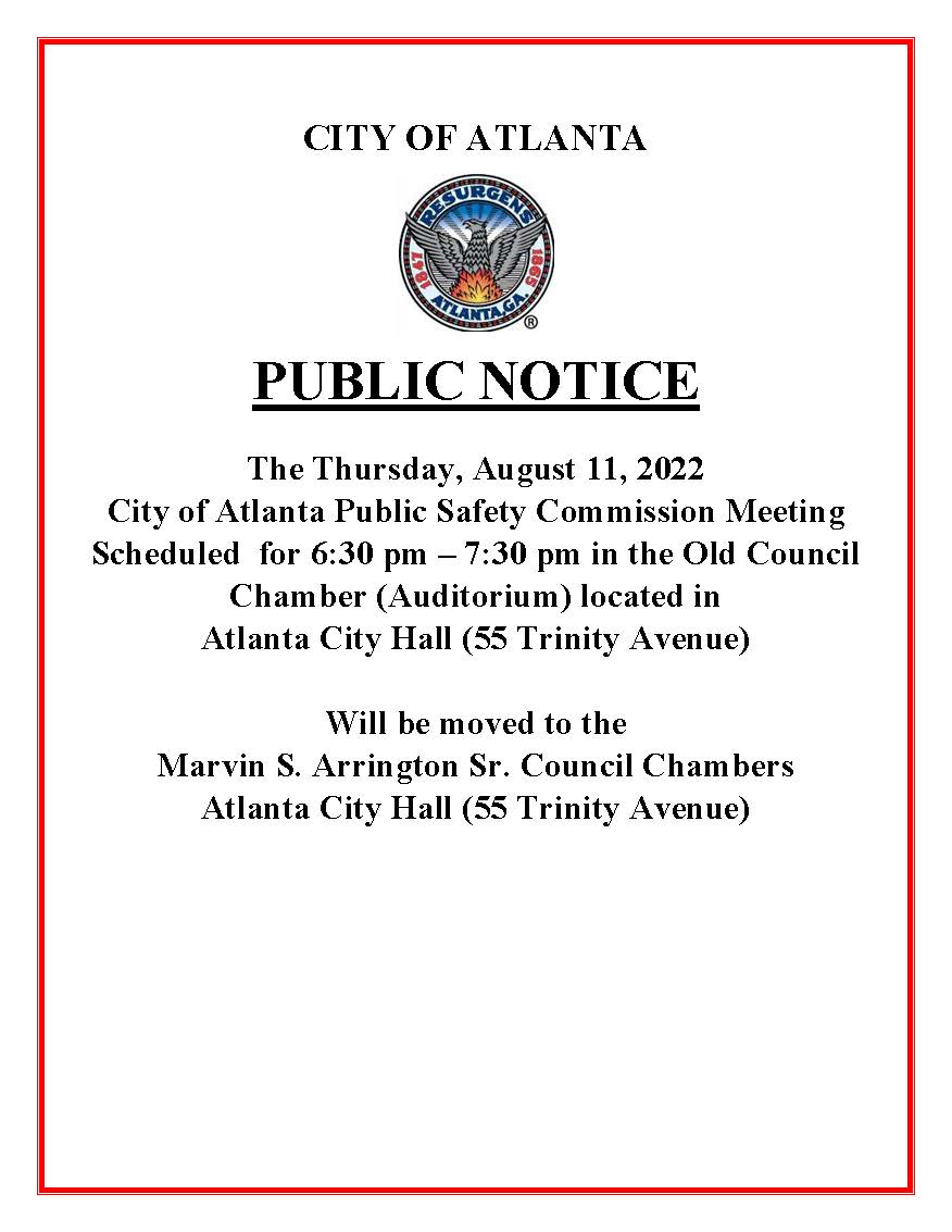 Updated Public Notice - Public Safety Commission Cancellation and Rescheduled (004)