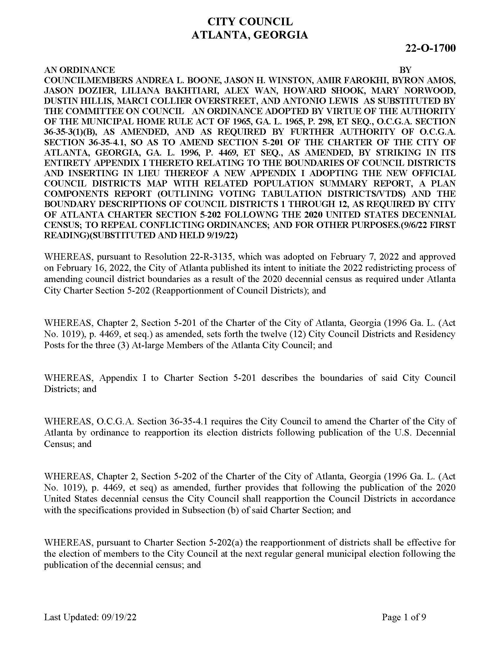 22-O-1700 2022 Charter Amendment Ordinance to Adopt New Council Districts_Page_1