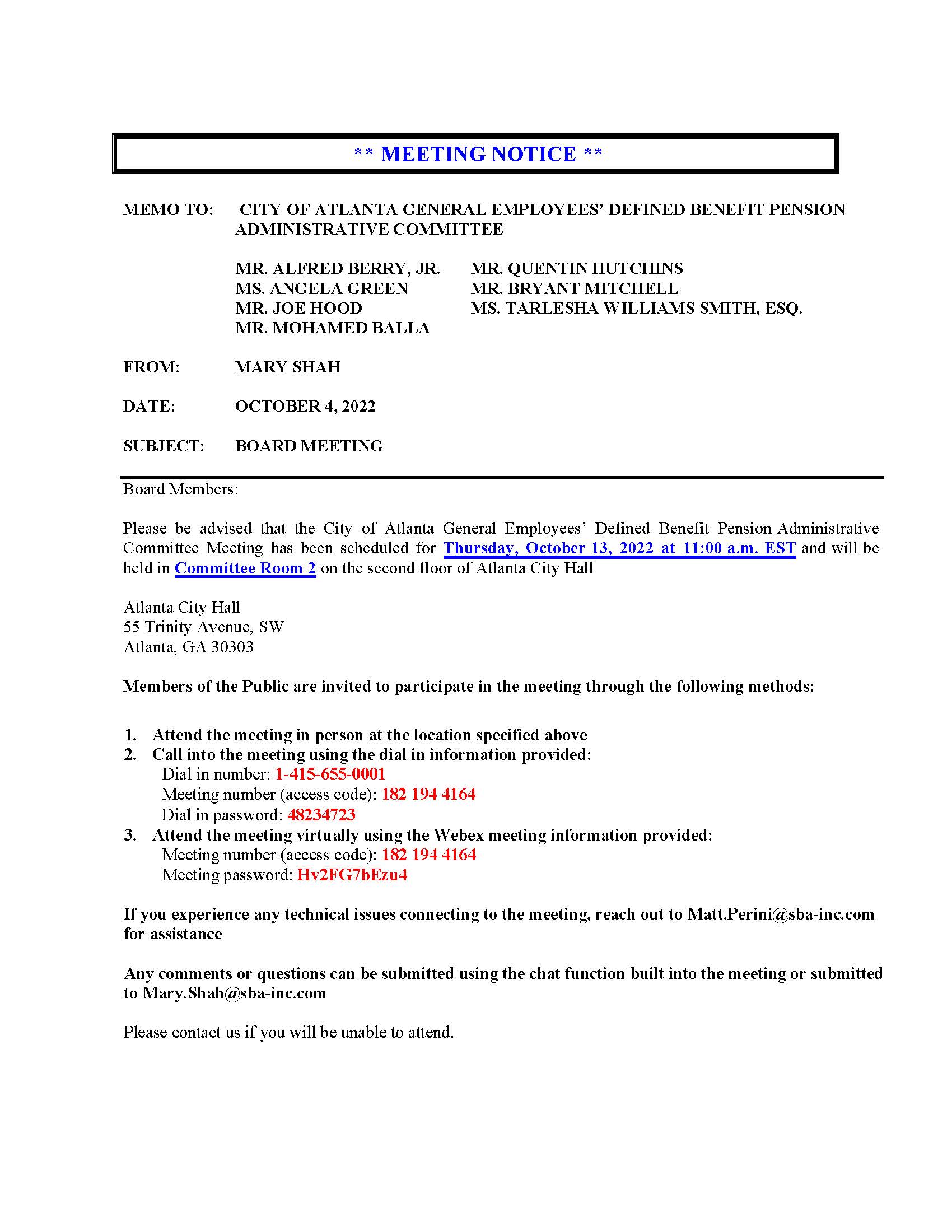 COAG - Meeting Notice 10.13.2022