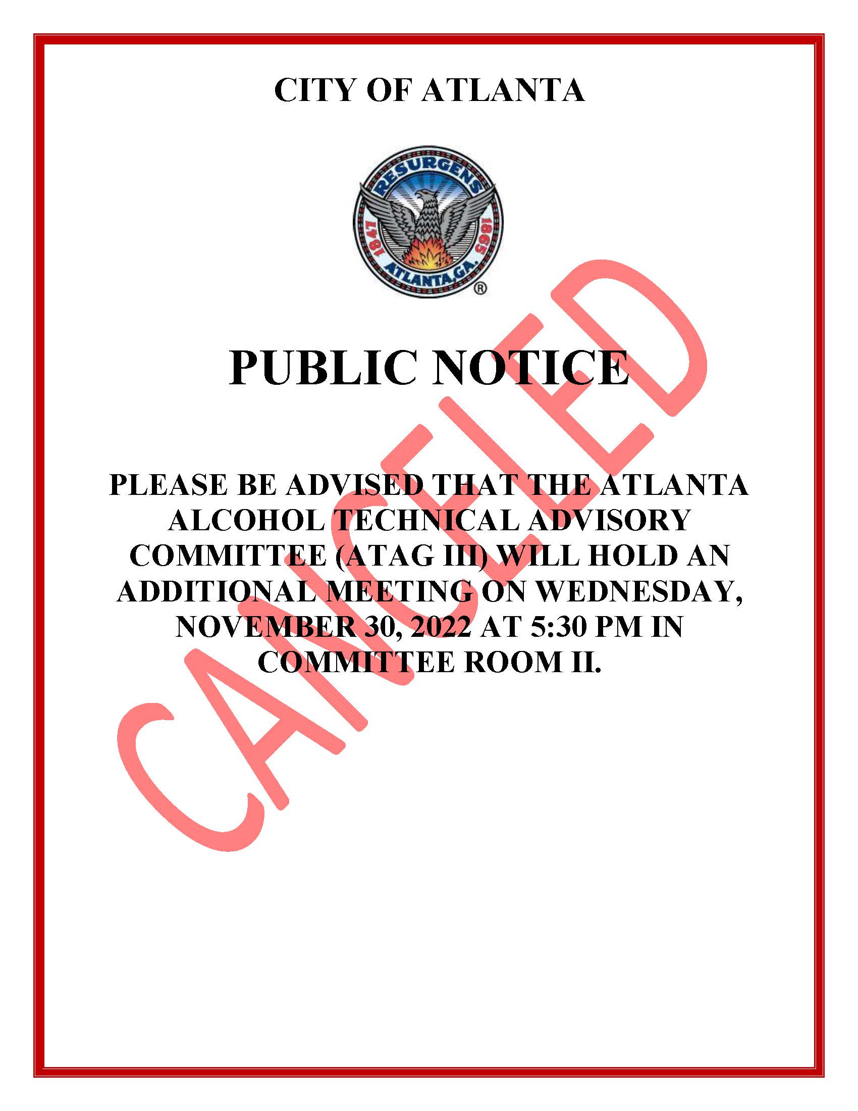 Public Notice - ATAG III - 11.30.22 - CANCELED