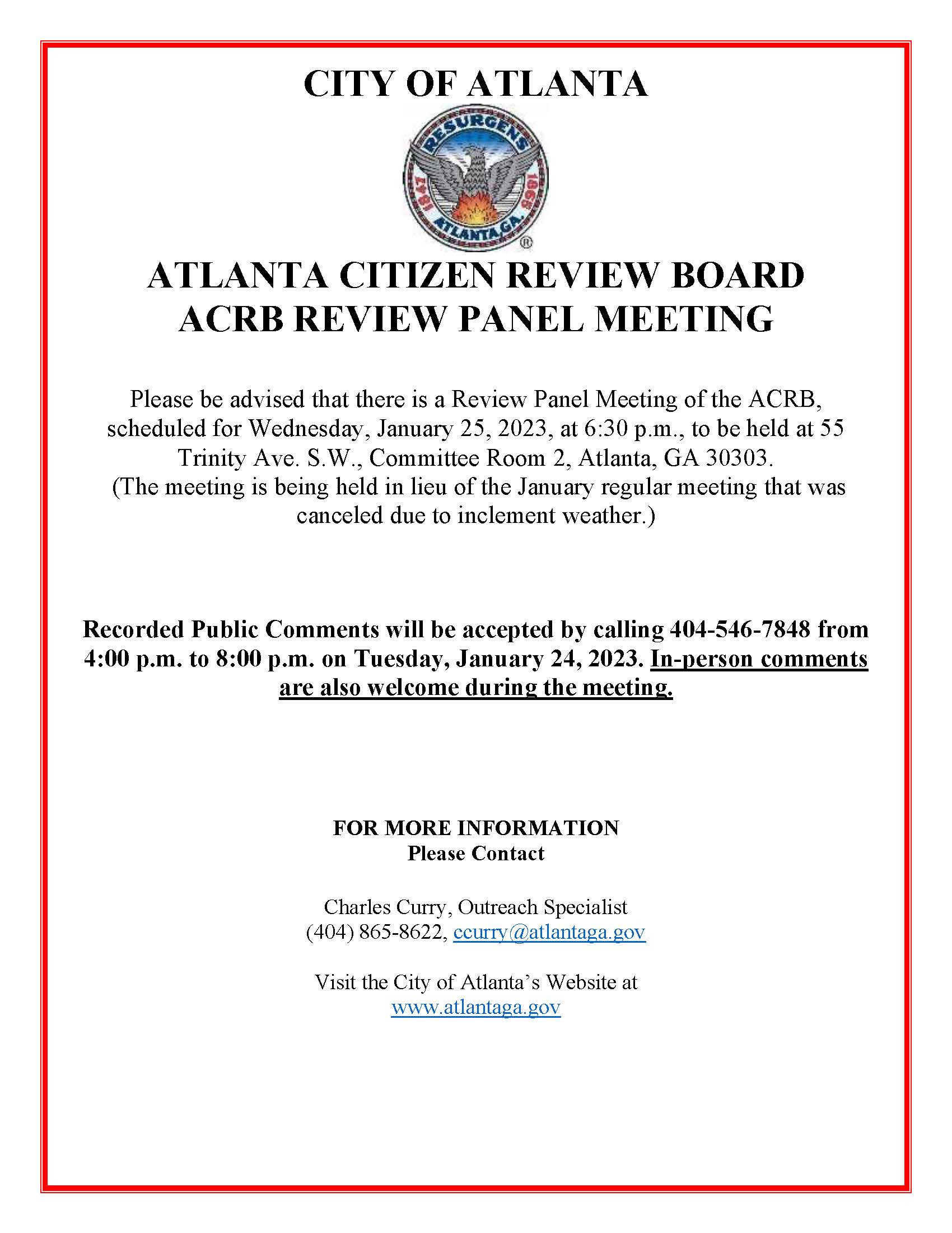 ACRB Panel Meeting 1-25-23