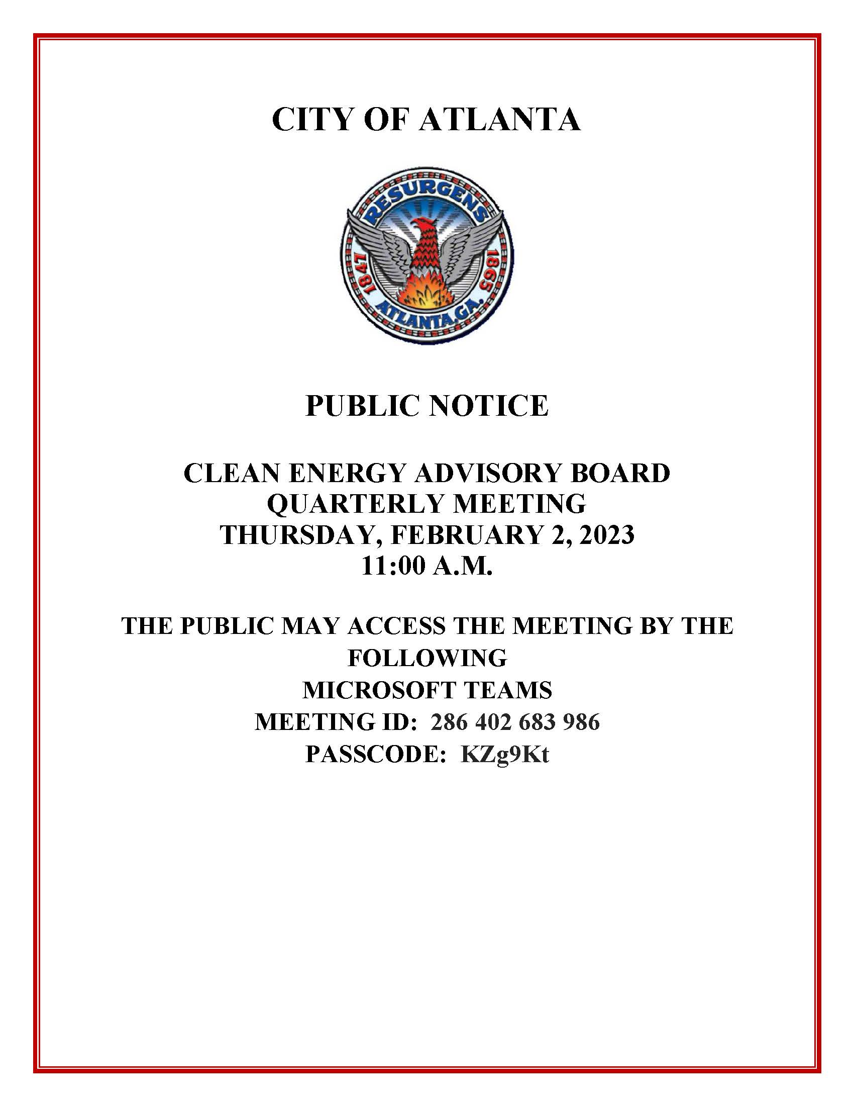 Clean Energy Advisory Board Public Notice Template Virtual   2.02.2023