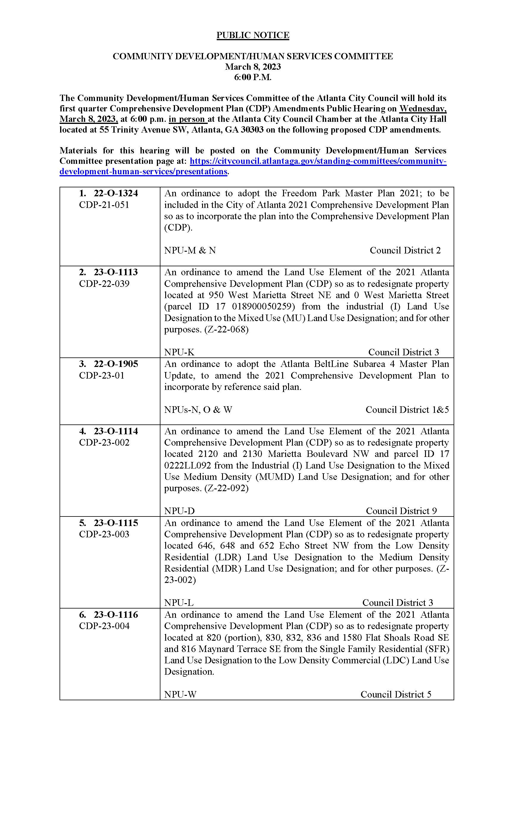 1Q 2023 CDP Public Hearing Agenda (final)