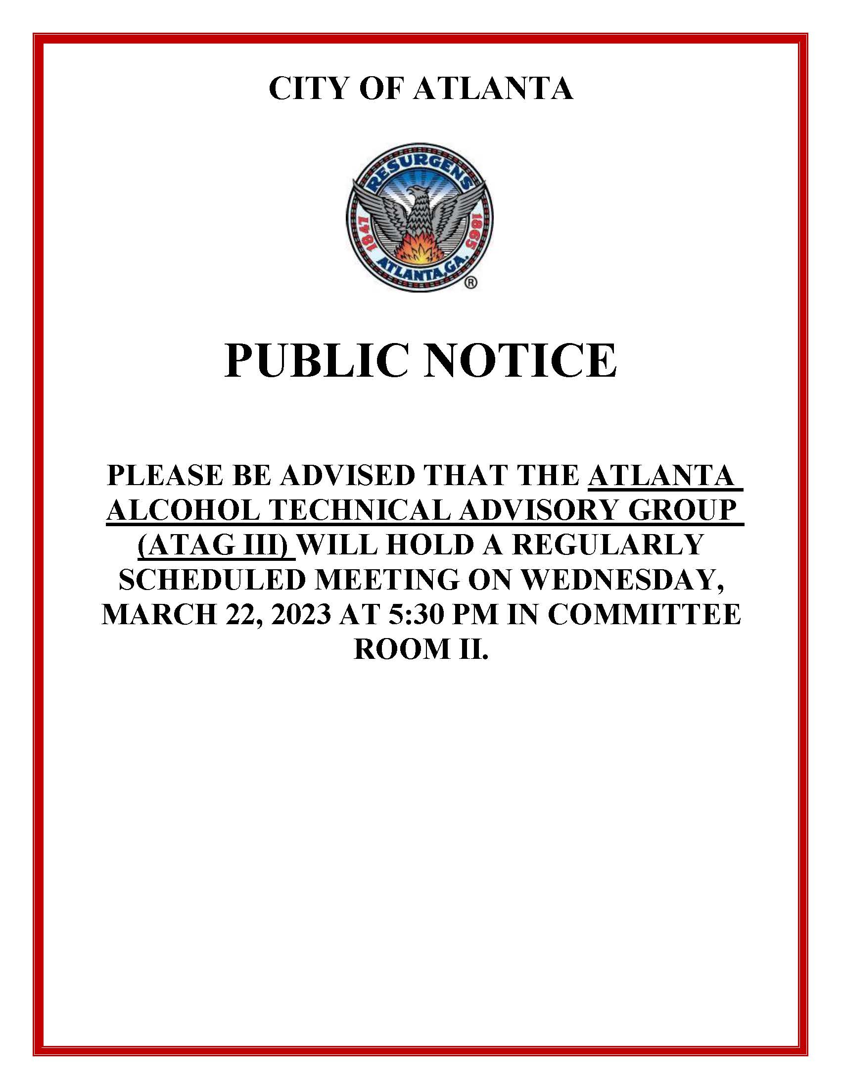 Public Notice - ATAG III - 3.22.23