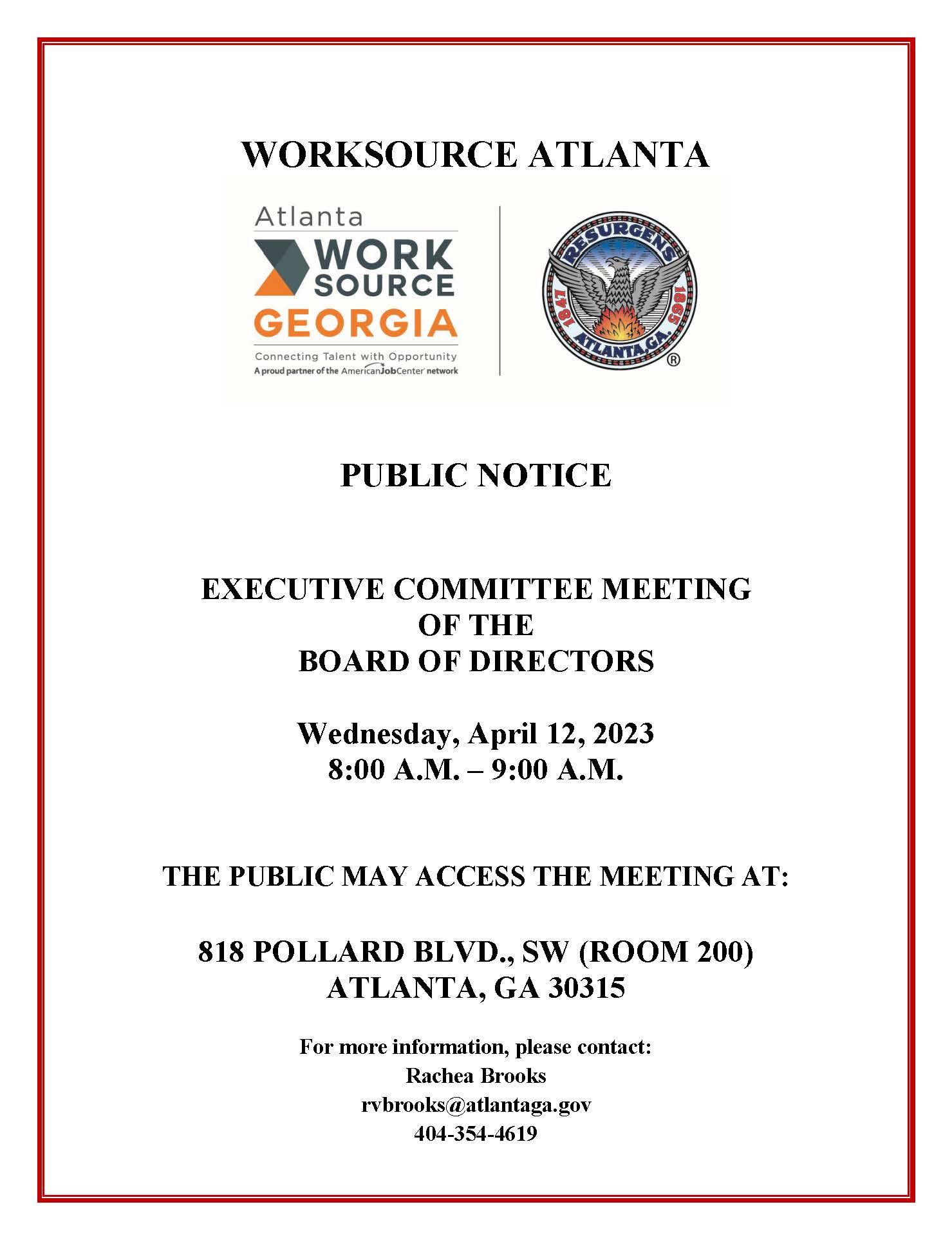 Public Notice (In-Person) - Executive Committee 04122023